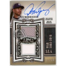 Alex Rodriguez 2020 Topps Sterling WAR Jersey Autograph Card #SWAR-AR 7/15