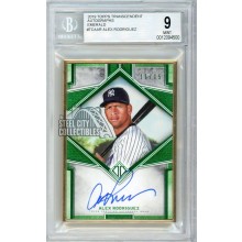 Alex Rodriguez 2019 Topps Transcendent Emerald Autograph Card TCA-AR 11/15 BGS 9
