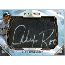 Alex Rodriguez 2020 Topps Diamond Icons Preeminent Pieces Glove Autograph Card #APP-ARO 2/3