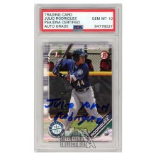 Julio Rodriguez 2019 Bowman 1st Autograph Card #BP-33 Full Name PSA/DNA 10