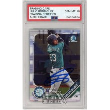 Julio Rodriguez 2019 Bowman Draft Chrome Autograph Card #BDC-60 PSA/DNA 10