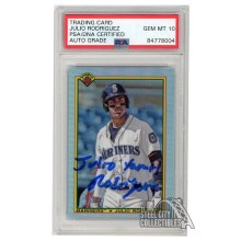 Julio Rodriguez 2019 Bowman Throwback Autograph Card #90B-JR Full Name PSA/DNA 10