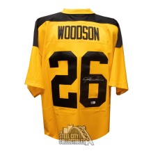 Rod Woodson Autographed Pittsburgh Throwback Mitchell & Ness Football Jersey - BAS