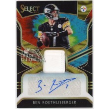 Ben Roethlisberger 2018 Panini Select Tie-Dye Patch Autograph Card #MP-BR 6/7