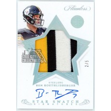 Ben Roethlisberger 2019 Panini Flawless Star Swatch Patch Autograph Card #SS-BR 2/5