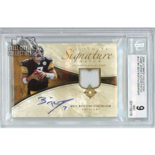 Ben Roethlisberger 2006 Upper Deck Ultimate Patch Autograph Card #ULT-BR 5/15 BGS 9