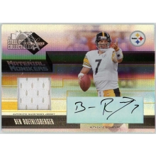 Ben Roethlisberger 2005 Leaf Limited Material Monikers Jersey Autograph Card #MM-3 31/35