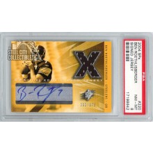 Ben Roethlisberger 2004 Upper Deck SPX Rookie Jersey Autograph Card #220 332/375 PSA 8