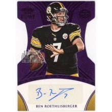 Ben Roethlisberger 2015 Panini Crown Royale Purple Die-Cut Autograph Card #CS-BR 3/5