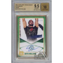 Seth Rollins 2020 Topps Transcendent WWE Green Autograph Card #A-SR /15 BGS 9.5