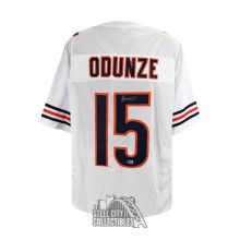 Rome Odunze Autographed Chicago Custom White Football Jersey - BAS