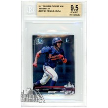 Ronald Acuna Jr 2017 Bowman Chrome Mini 1st Bowman Rookie Card #BCP127 BGS 9.5 GEM MINT