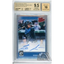 Ronald Acuna Jr 2018 Donruss Optic Rated Prospect Autograph Card #4 BGS 9.5 AUTO 10