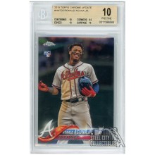 Ronald Acuna Jr 2018 Topps Chrome Update Rookie Card #HMT25 BGS 10 PRISTINE