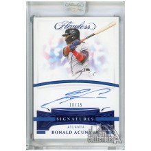 Ronald Acuna Jr 2021 Flawless Signatures Blue Autograph Card #FS-RA 10/15