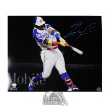 Ronald Acuna Jr Autographed 16x20 Baseball Photo - JSA (Black Background Batting)