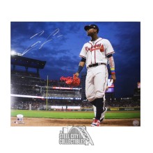 Ronald Acuna Jr Autographed Atlanta 16x20 Baseball Photo - JSA (Walking Off)