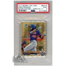Amed Rosario 2017 Bowman Chrome Mini Superfractor Card #BCP76 1/1 PSA 9