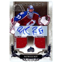 Patrick Roy 2018-19 Upper Deck Artifacts Dual Patch Autograph Card #151 15/15
