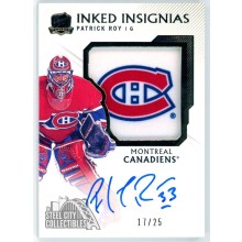 Patrick Roy 2019-20 Upper Deck The Cup Inked Insignias Patch Auto Card 17/25