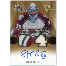 Patrick Roy 2015-16 Upper Deck Ultimate Achievements Patch Autograph Card #SMA-PR 10/10