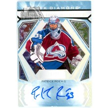 Patrick Roy 2020-21 Upper Deck Black Diamond Sparkling Scripts Auto Card 19/25