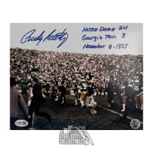 Rudy Ruettiger Score INSC Autographed Notre Dame 8x10 Photo - JSA (Smeared Auto)
