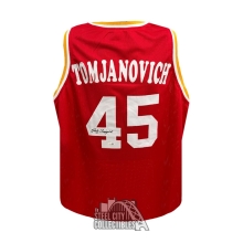 Rudy Tomjanovich Autographed Houston Custom Red Basketball Jersey - JSA