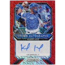 Keibert Ruiz 2021 Panini Prizm Red Shimmer Rookie Autograph Card #RA-KR 2/7