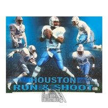 Houston Autographed Run & Shoot 16x20 Football Photo - BAS (Dark Blue Background)