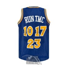 RUN TMC Hardaway, Richmond, Mullin HOF Autographed Golden State Custom Blue Basketball Jersey - BAS