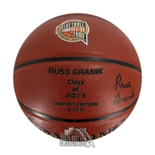 Russ Granik Autographed Spalding 2013 HOF Basketball /8 - JSA