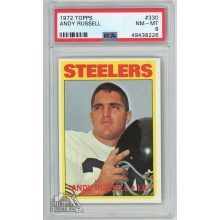 Andy Russell 1972 Topps Football Card #330 PSA 8 NM-MT