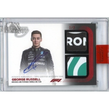 George Russell 2022 Topps Dynasty F1 Dual Relic Patch Autograph Card #SDSRA-GR 1/2