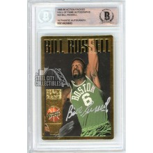 Bill Russell 1995-96 Action Packed Hall of Fame Autograph Card #40 BAS