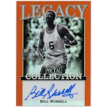 Bill Russell 2022 Leaf Metal Legacy Orange Autograph #LCA-BR10 3/7