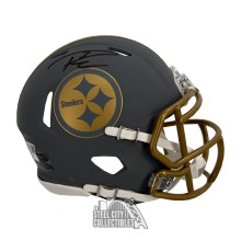 Russell Wilson Autographed Pittsburgh Steelers Slate Mini Football Helmet - Fanatics
