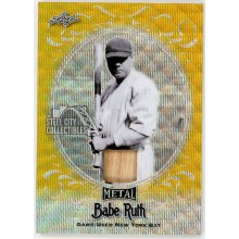 Babe Ruth 2019 Leaf Metal Gold Wave Game-Used Bat Relic Card #SB-16 1/1