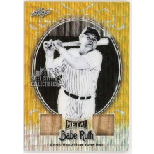 Babe Ruth 2019 Leaf Metal Gold Dual Game-Used Bat Relic Card #DB-14 1/1