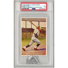 Babe Ruth 1932 Sanella Margarine Type 2 Sanella At Bottom Jumbo Card PSA 3