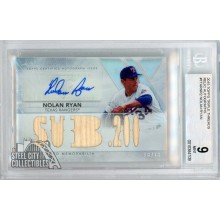 Nolan Ryan 2015 Topps Triple Threads Bat Autograph Card #TTAR-NR2 18/18 BGS 9