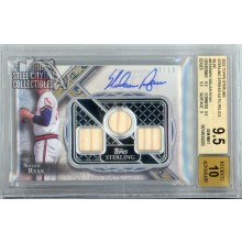 Nolan Ryan 2022 Topps Sterling Strikes Bat Autograph Card #STAR-NR1 3/10 BGS 9.5
