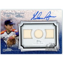 Nolan Ryan 2020 Topps Sterling Seasons Blue Triple Relic Autograph Card 09/10