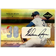 Nolan Ryan 2005 Donruss Leaf Limited Patch Autograph Card #LL-50 07/10