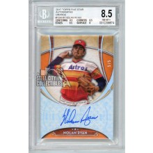 Nolan Ryan 2017 Topps Five Star Orange Autograph Card #FSA-NR 5/5 BGS 8.5