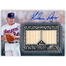 Nolan Ryan 2021 Topps Sterling Strikes Dual Relic Autograph Card #STAR-NRY 04/15
