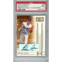 Nolan Ryan 2005 Donruss Prime Patches Autograph Card #89 PSA 9
