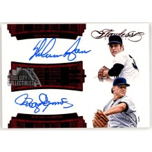 Nolan Ryan & Roger Clemens 2017 Panini Flawless Ruby Dual Autograph Card 04/15