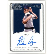 Nolan Ryan 2019 Panini National Treasures Retro Auto Card 8/25 (Surface Damage)
