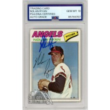 Nolan Ryan 1977 Topps Autograph Card #650 PSA/DNA 10
